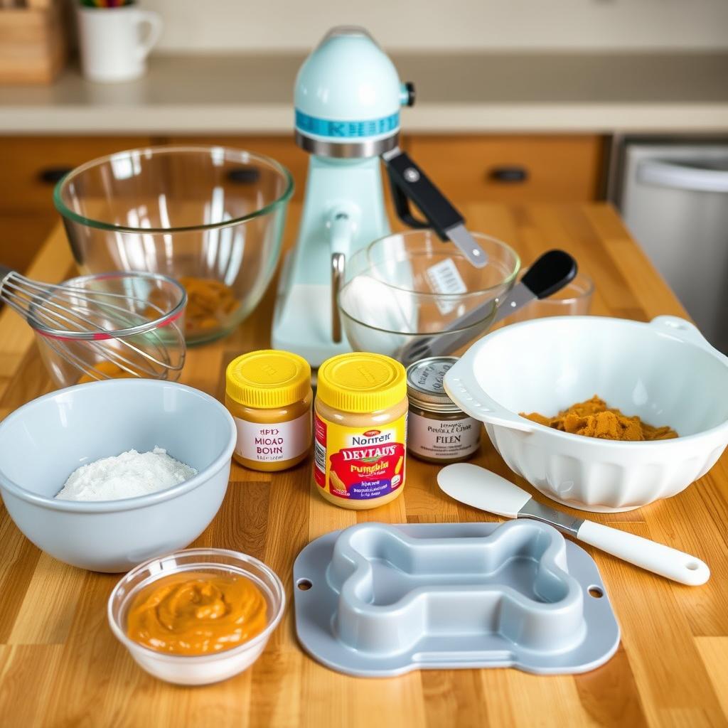 Basic equipment for doggy delight cakes