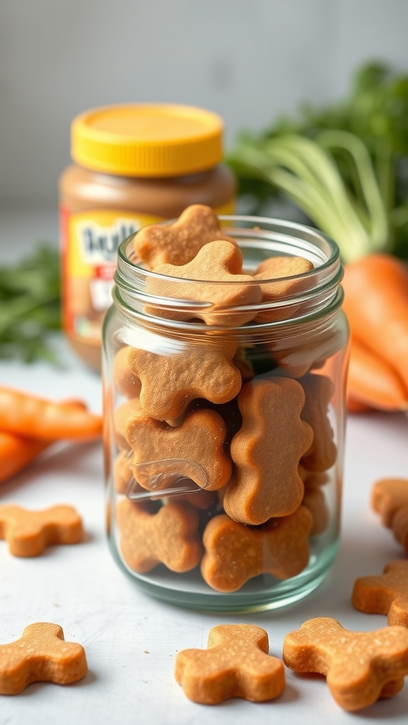 peanut butter and carrot dog treats