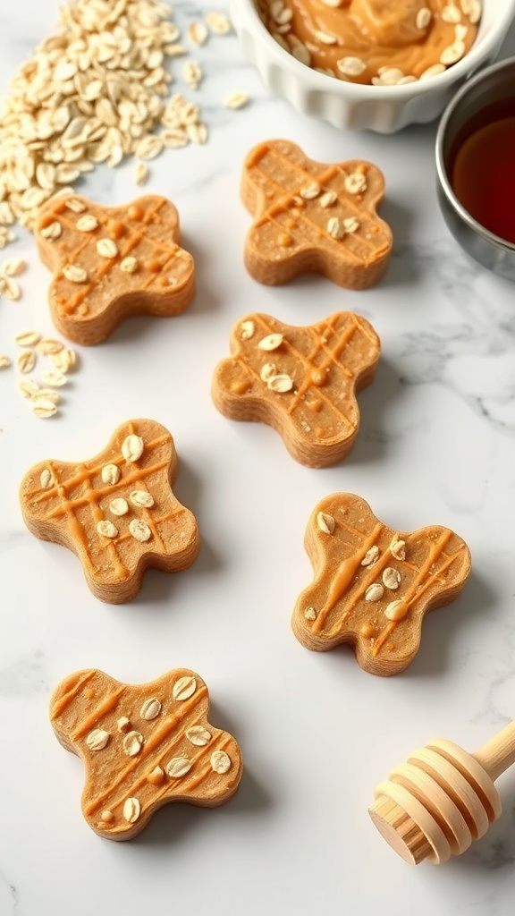 No-bake peanut butter dog treats 
