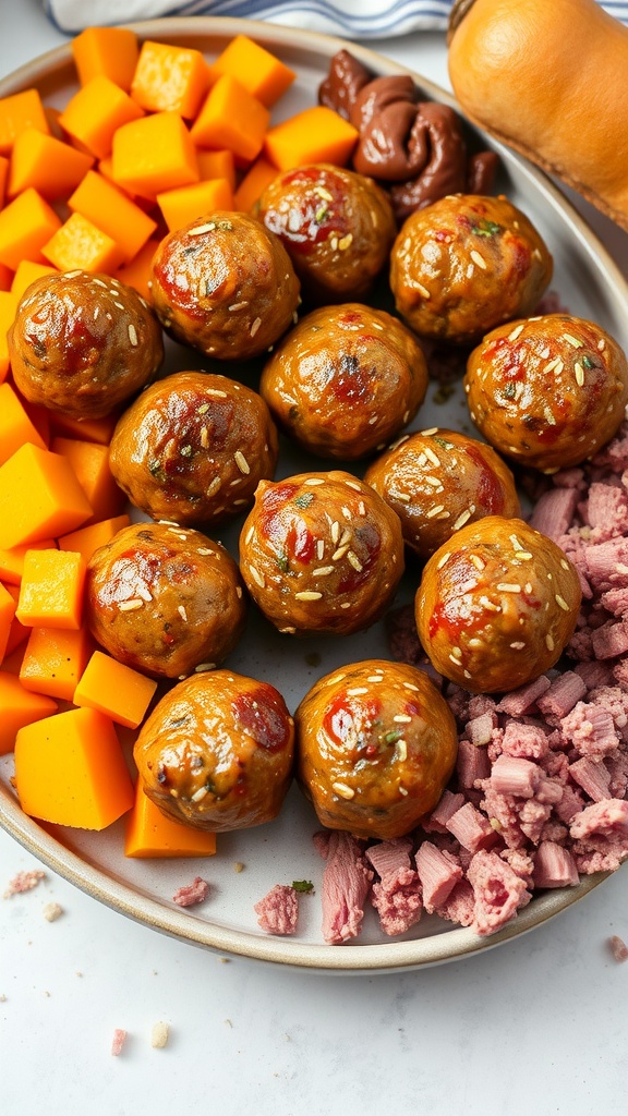 Homemade beef and pumpkin dog treats