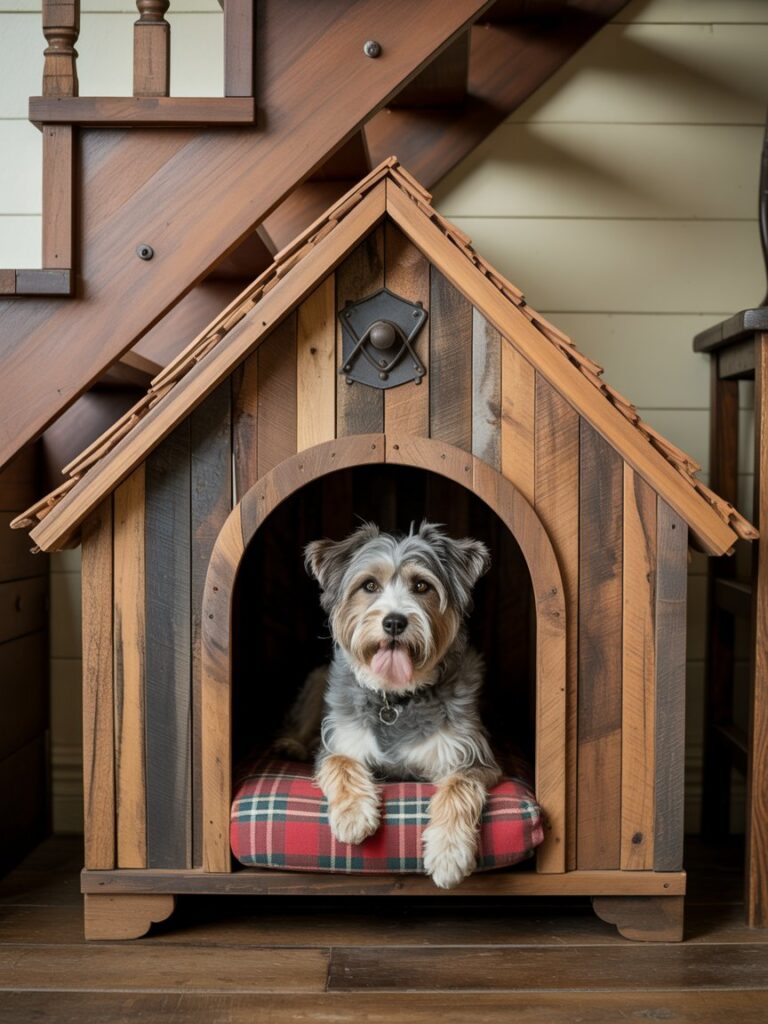 dog kennel under stairs 