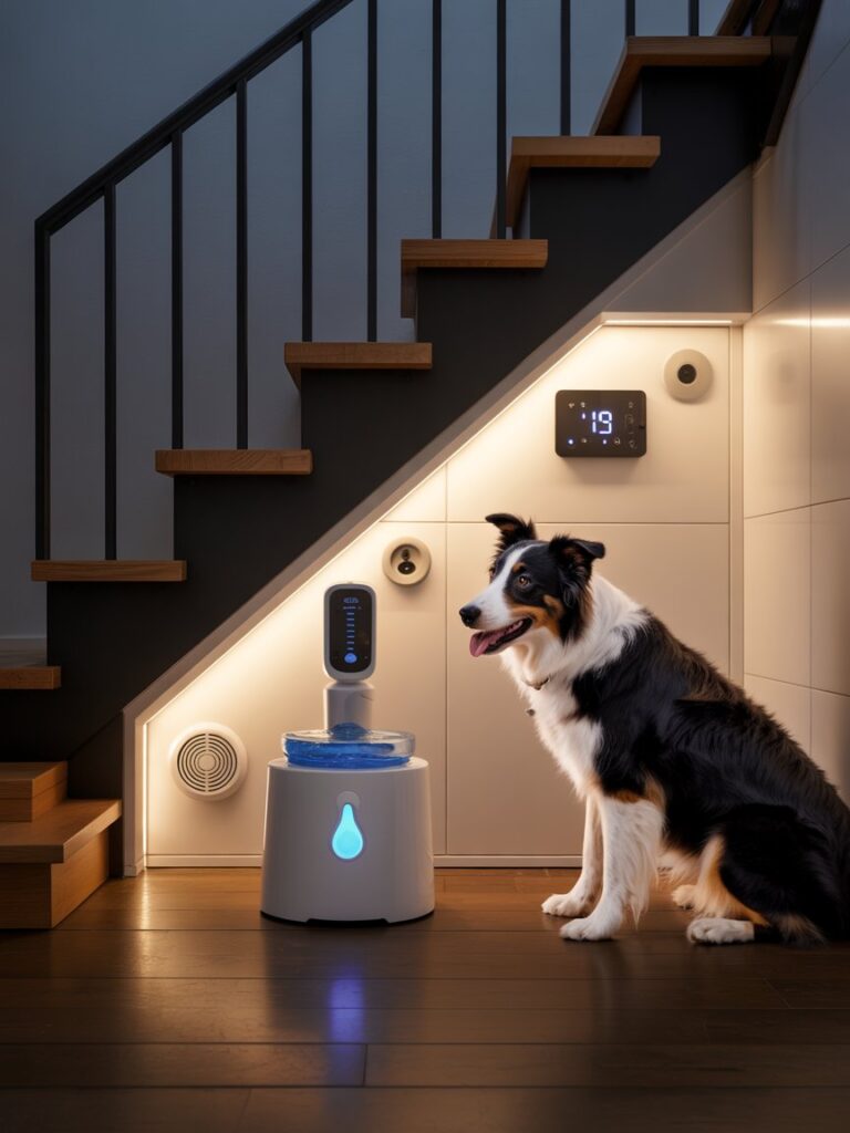 dog space under stairs