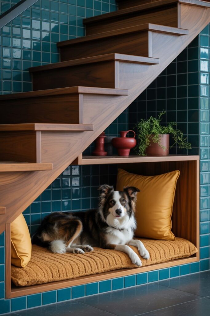 dog bed under stairs