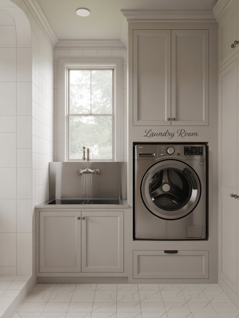 dog wash station in laundry room