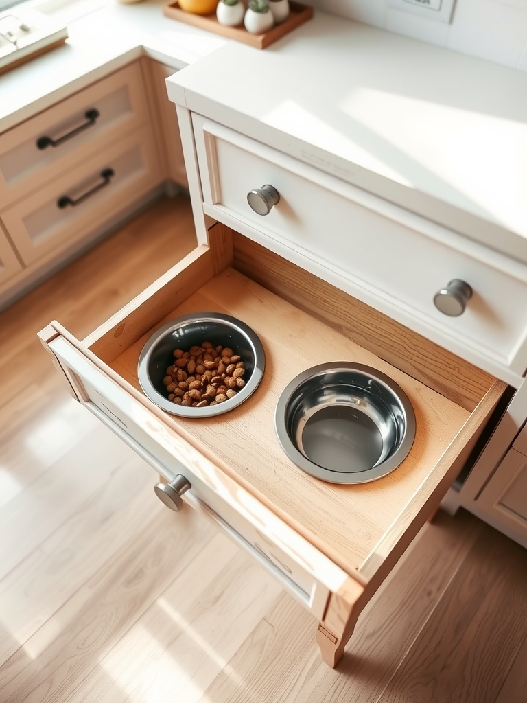 kitchen dog feeding station