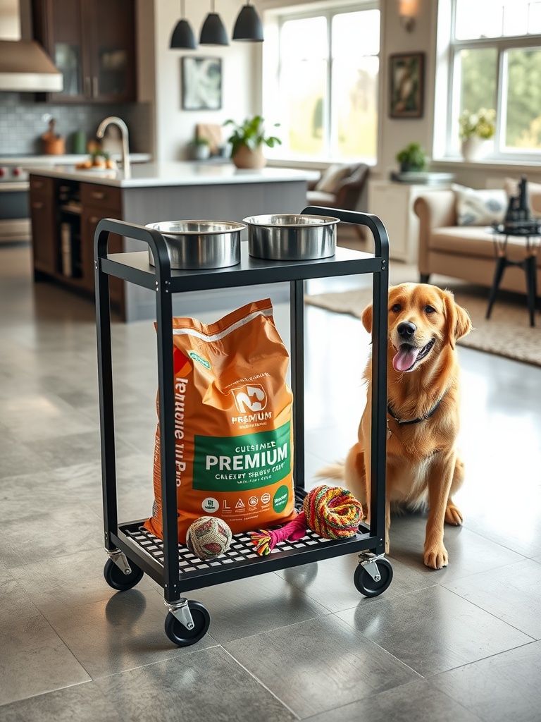 large dog feeding station