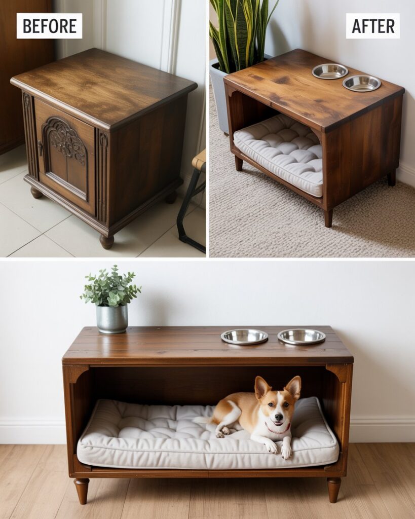 wood dog bed diy